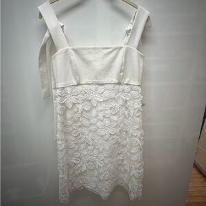 Alexis White Floral Embroidered Dress